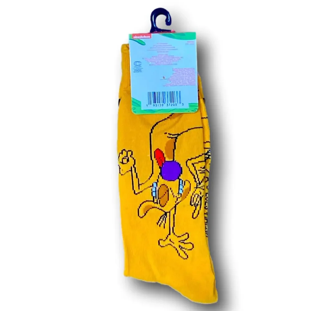 3/$20 Cat Dog Nickelodeon Funny Novelty Crew Socks - NWT